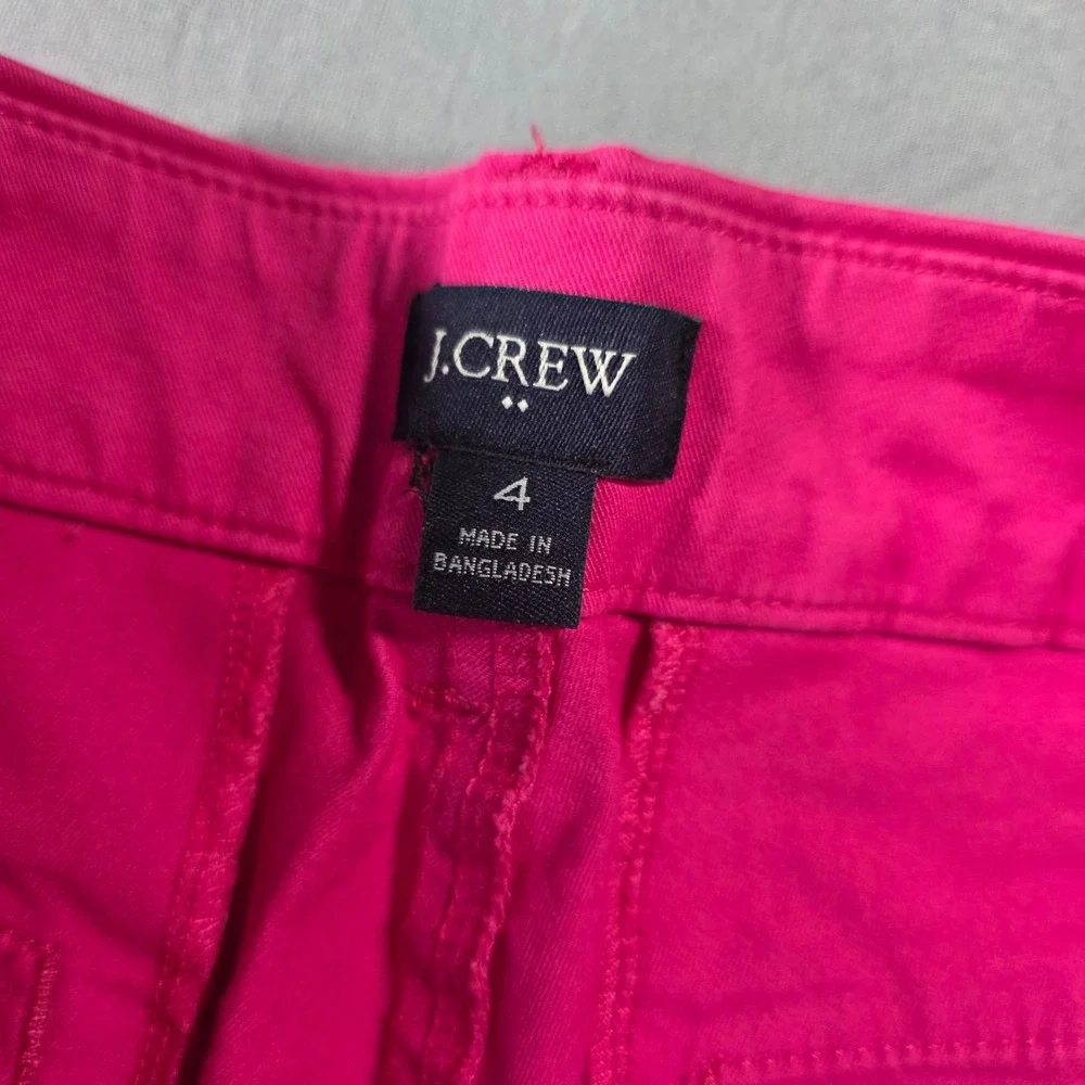 J.Crew Womens Hot Pink Stretch Cotton Chino Shorts Size 4 Fuchsia Mid Rise 9in - Picture 2 of 9